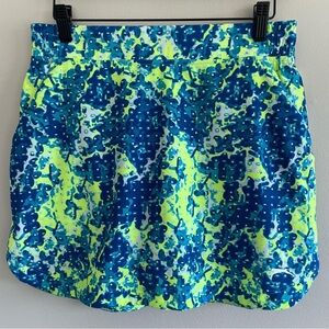 Slazenger Women's Blue & Neon Yellow Golf Skort Size Small